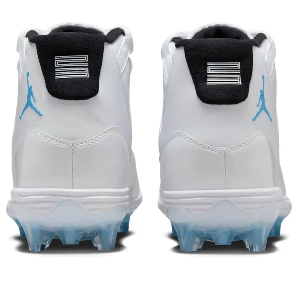 AIR JORDAN MEN'S 9 JORDAN 11 MID TD WHITE BLUE BLACK FOOTBALL CLEATS HM7324-104